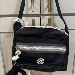 SELLEST SHOULDER BAG Black Nior Ki Kipling Black and Gray Crossbody Bag
